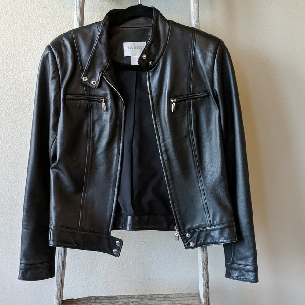 Hugo Buscati Black Leather Jacket